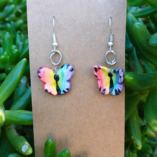 Pride butterfly earrings