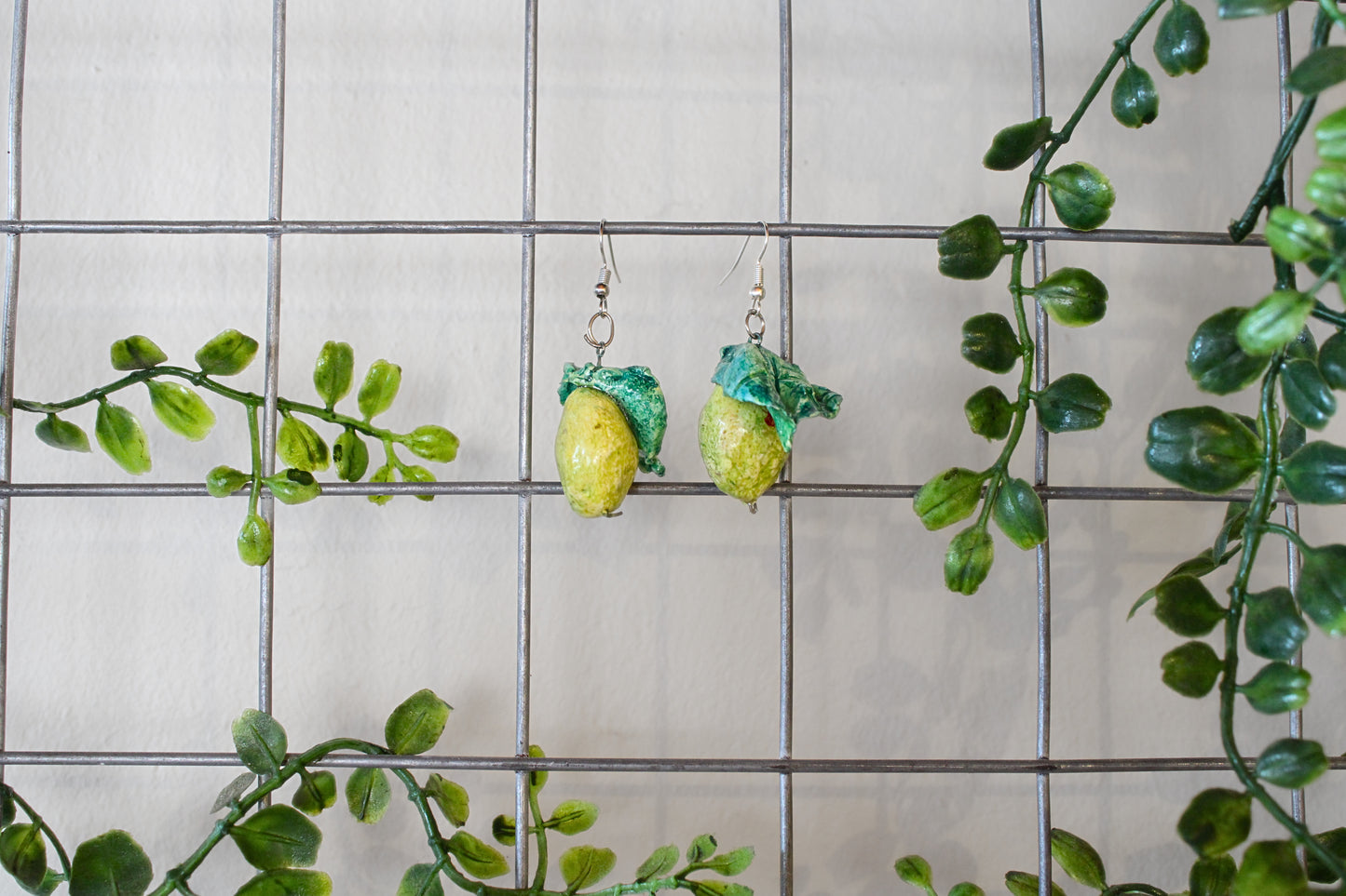 Lemon drop fruit earrings