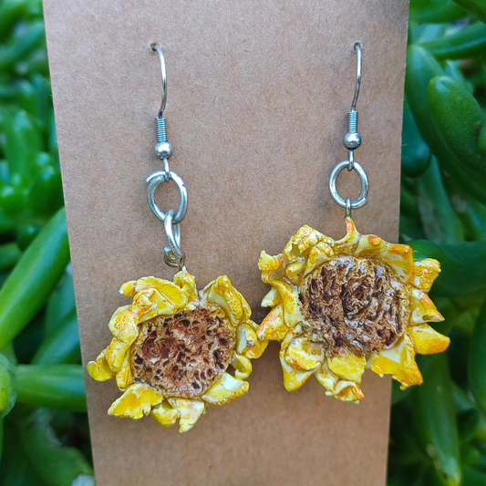 Sunflower earrings