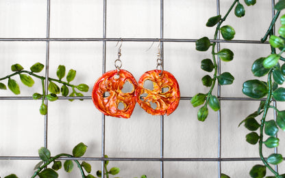 Tomato slice earrings