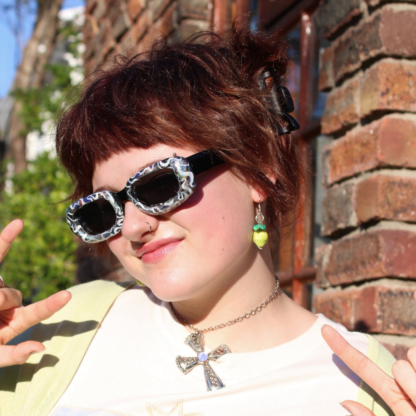 Lemon drop fruit earrings