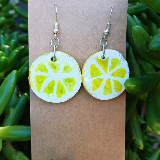 Lemon slice earrings