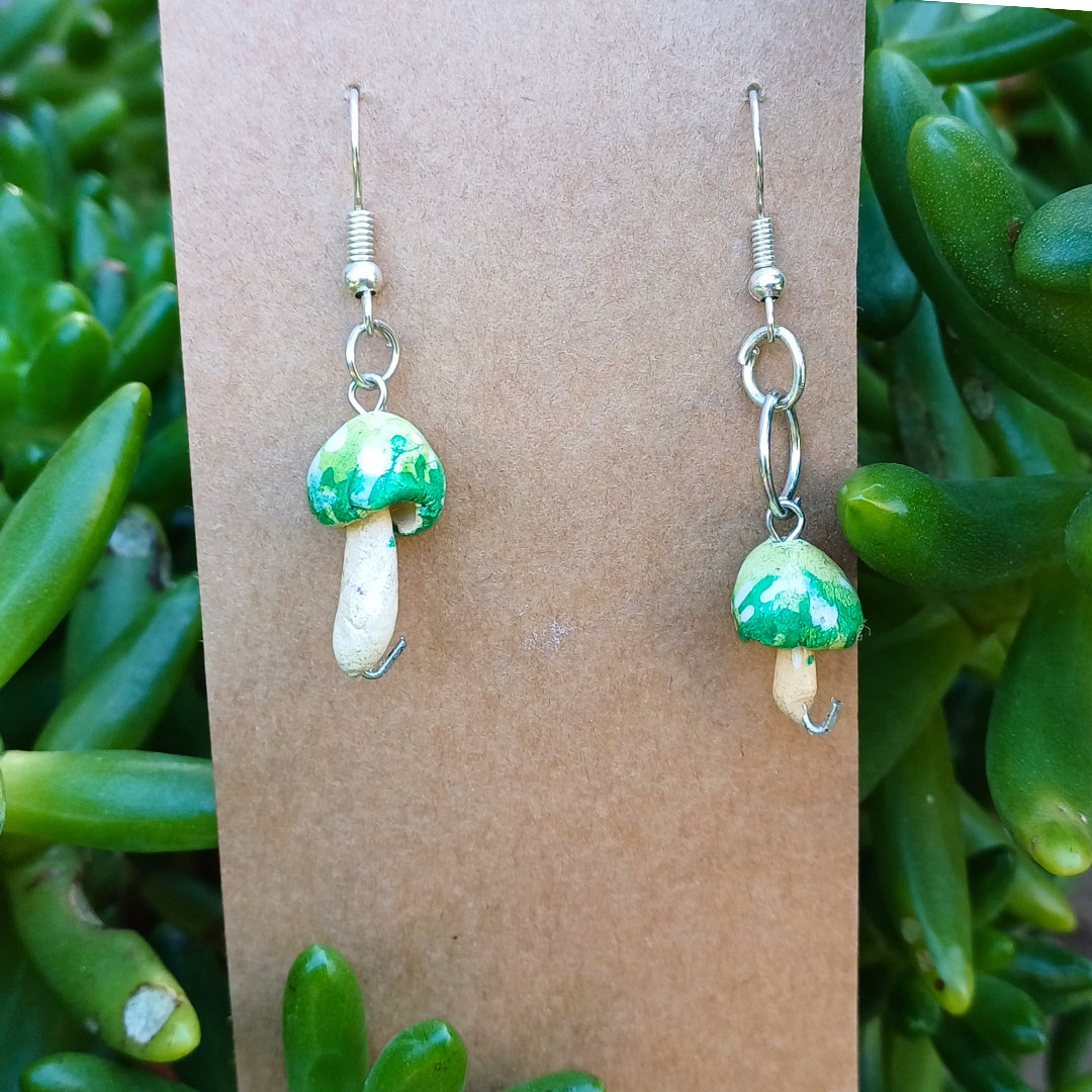 Green Mushroom earring